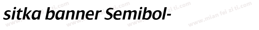 sitka banner Semibol字体转换